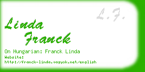linda franck business card